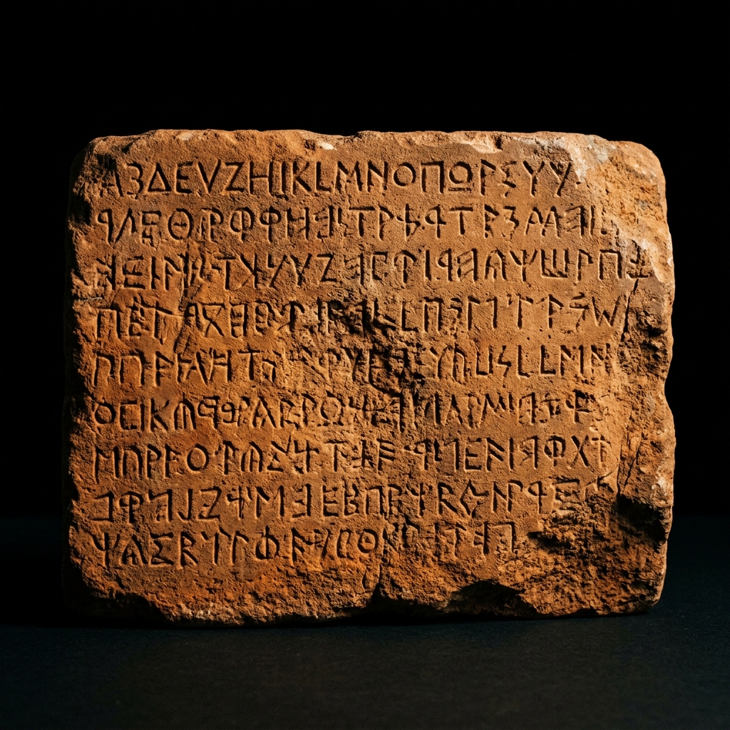 High-resolution Etruscan Stele Artifact